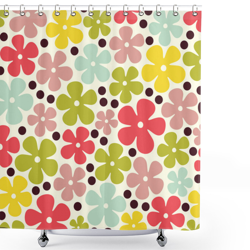 Personality  Flower Background Design Shower Curtains