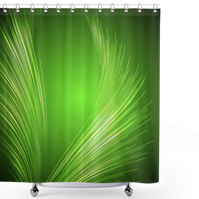 Personality  Abstract Palm Leaves Shower Curtains