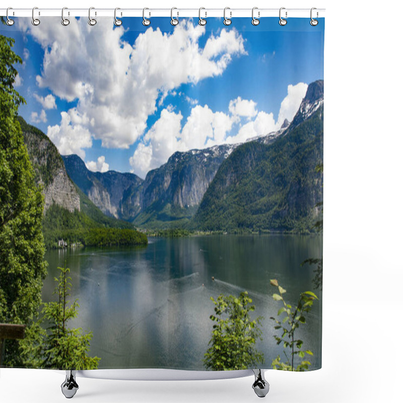 Personality  Lake In The Mountains Of Hallstatt  Shower Curtains