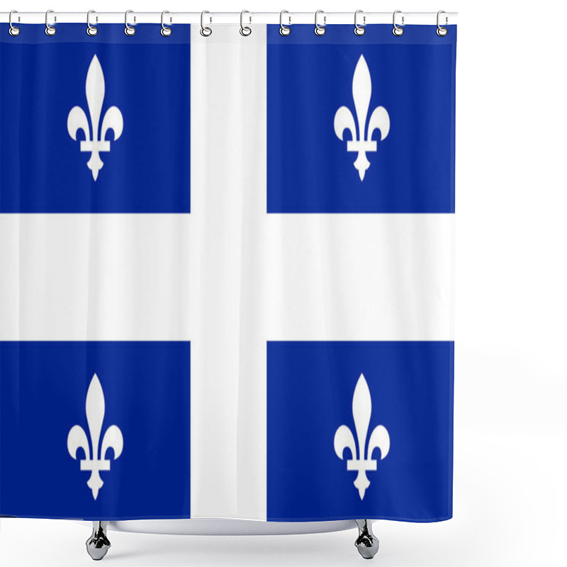 Personality  Flag Of Quebec Shower Curtains