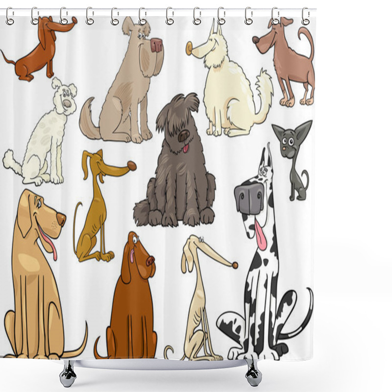 Personality  Cartoon Dogs Or Puppies Big Set Shower Curtains