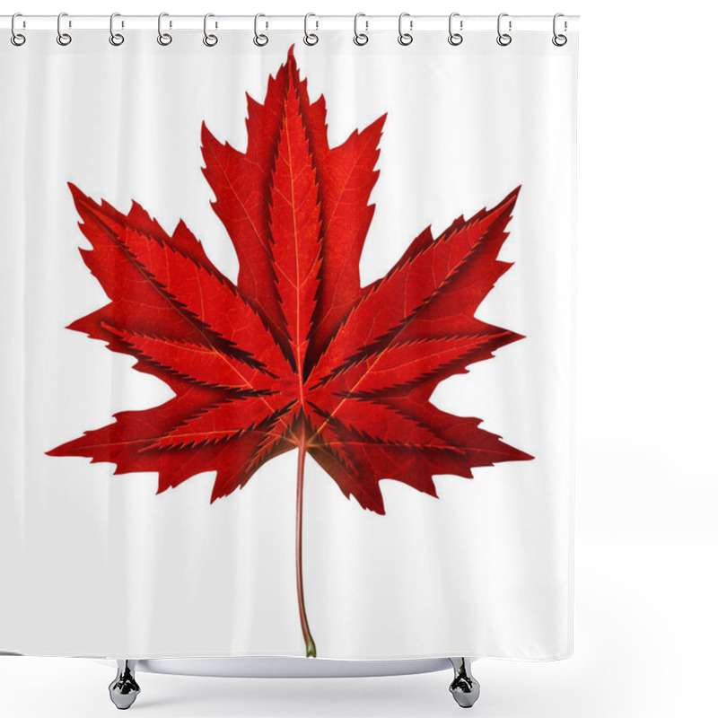 Personality  Canadian Cannabis Leaf Shower Curtains