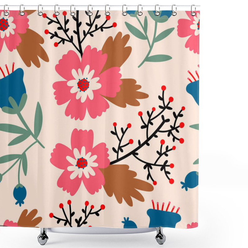 Personality  Beautiful Floral Pattern. Shower Curtains