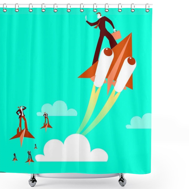 Personality  Paper Plane. Haste. Victory Over Parties. Boost Acceleration Shower Curtains