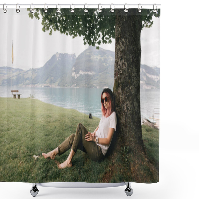 Personality  Resting Shower Curtains