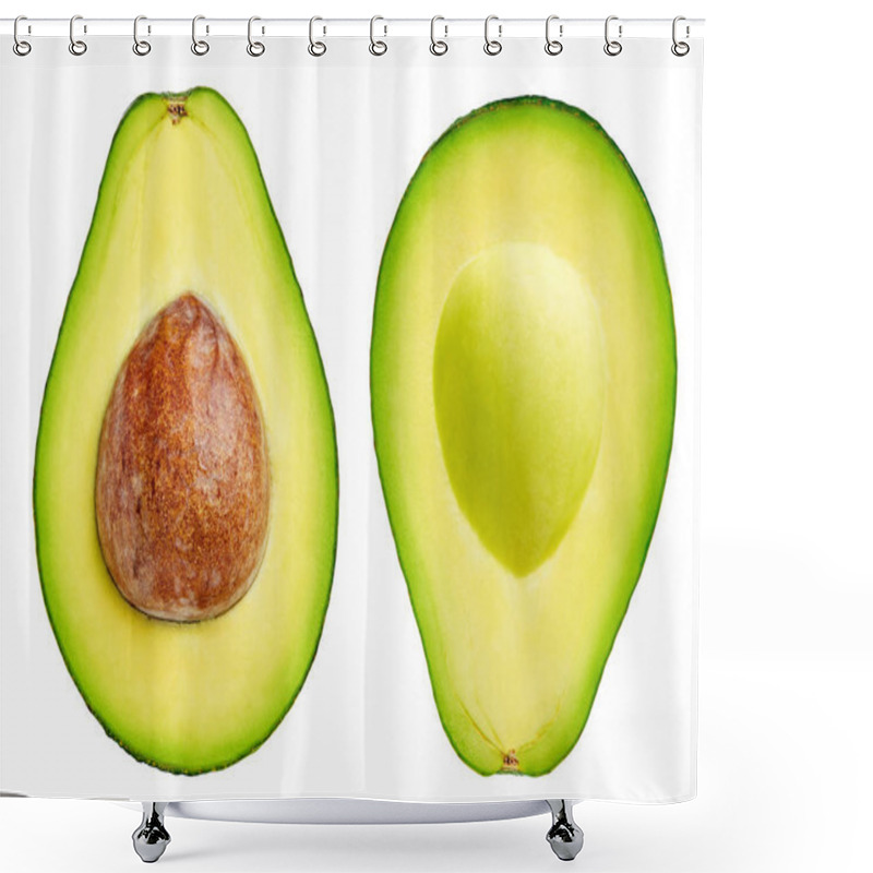 Personality  Avocado Isolated On White Shower Curtains