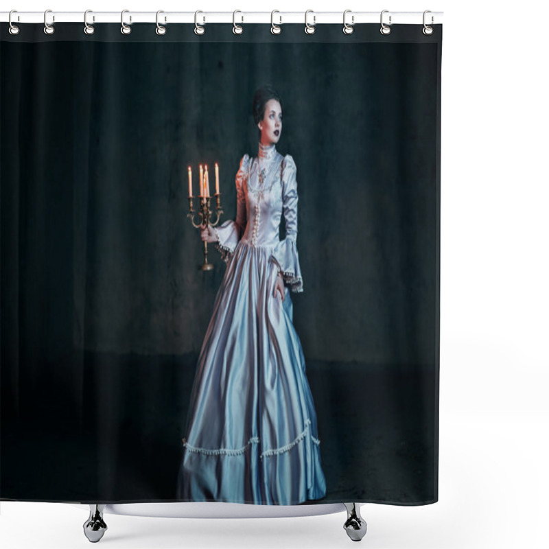 Personality  Woman In Victorian Dress Shower Curtains