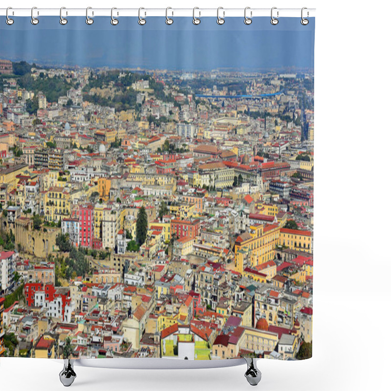 Personality  Italy, Naples, Panorama Of The Eastern Area And The Airport. Shower Curtains