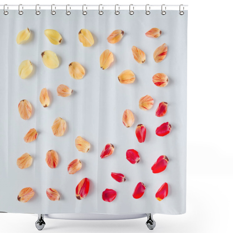 Personality  Pattern Made Of Tulip Flower Petals. Shower Curtains