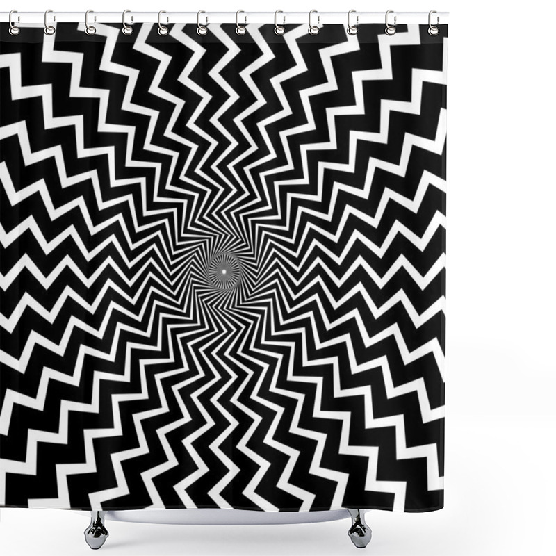 Personality  Abstract Zigzag Shapes Pattern Shower Curtains