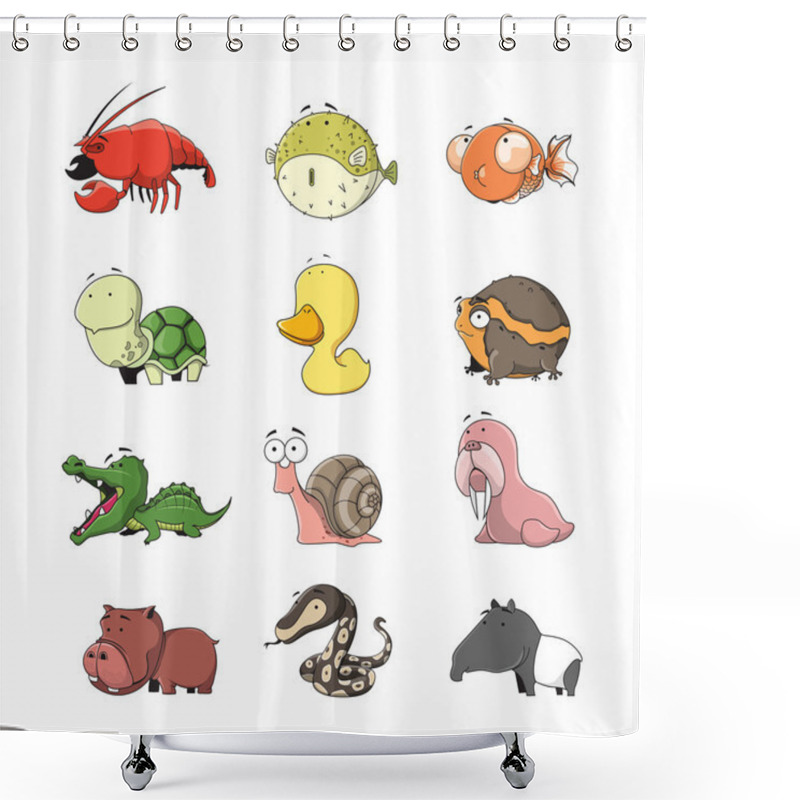 Personality  Animal Set 1 Shower Curtains