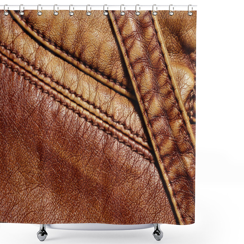 Personality  Leather Background Shower Curtains