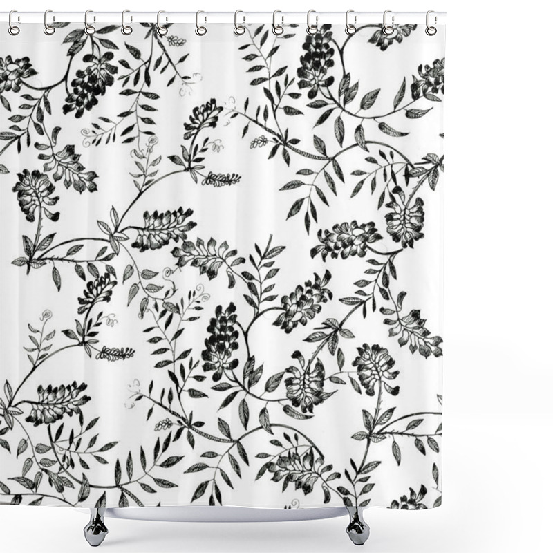 Personality  Wildflowers Seamless Pattern Shower Curtains