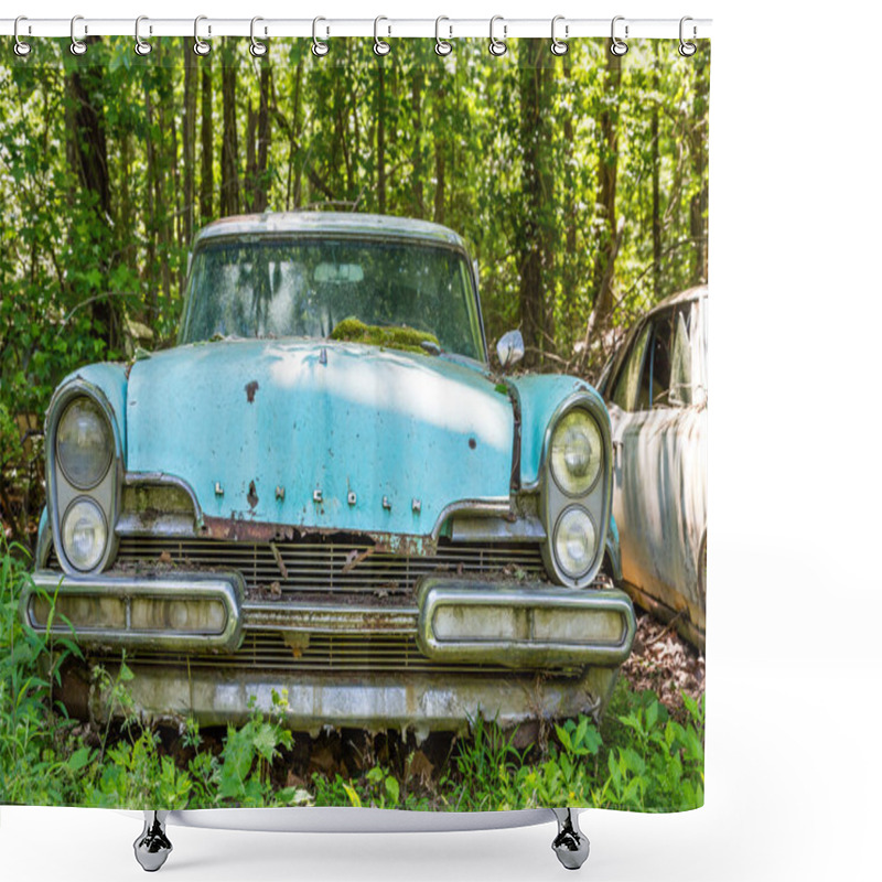 Personality  Blue Ford Lincoln Shower Curtains