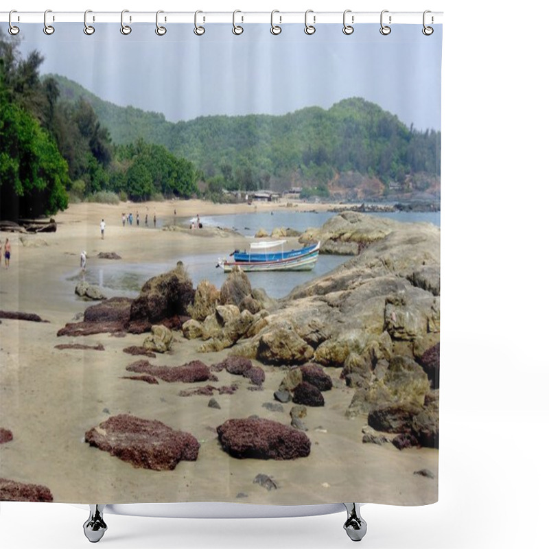 Personality  Om Beach Shower Curtains