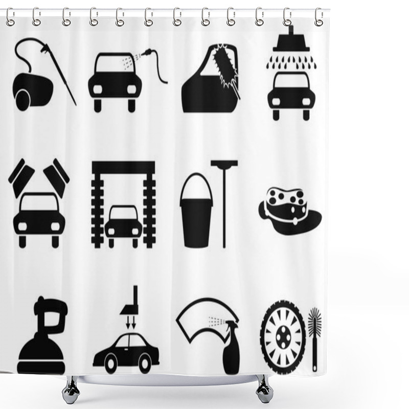 Personality  Car Washing Shower Curtains