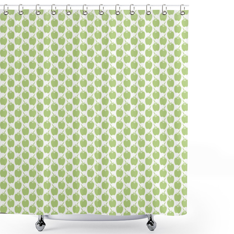 Personality  Seamless Apple Pattern Shower Curtains