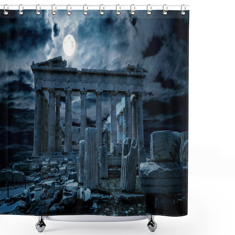 Personality  Athens At Night, Greece Shower Curtains