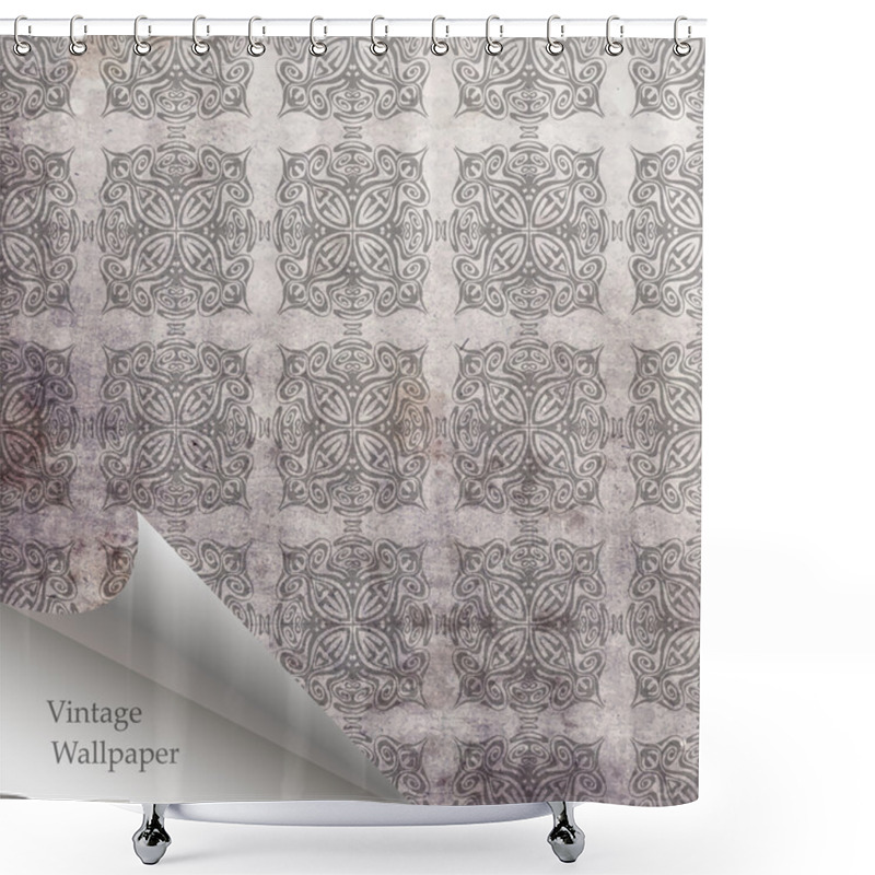 Personality  Vector Abstract Retro Pattern Shower Curtains