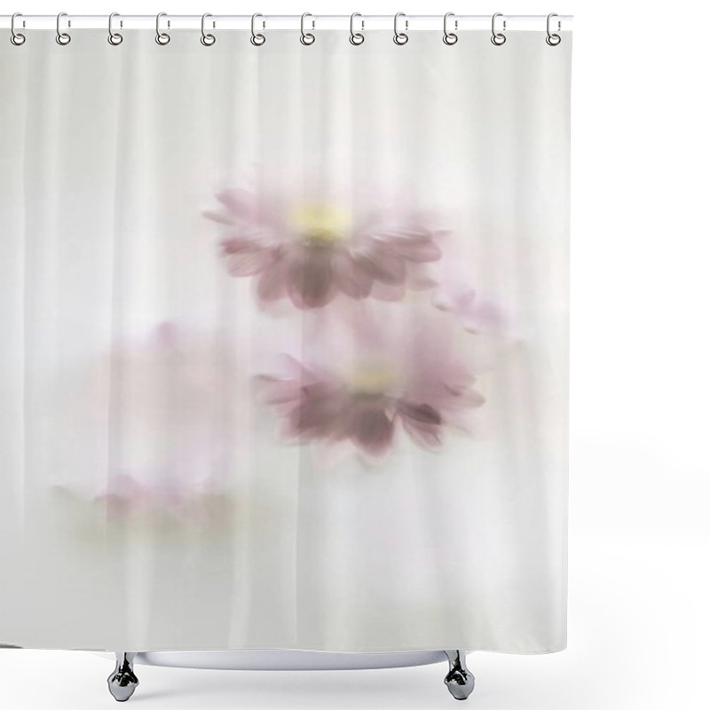 Personality  Delicate Pink Flowers Softly Blurred Against A Light Background. Shower Curtains