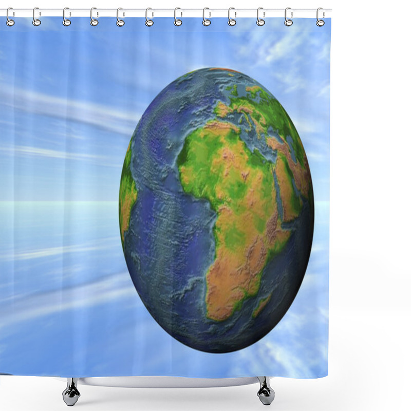 Personality  Earth Shower Curtains