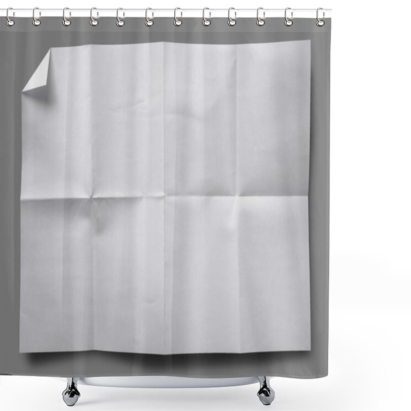 Personality  Full Page Of White Paper Folded Shower Curtains