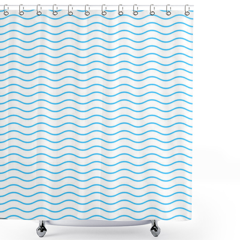 Personality  Seamless Wavy Line Pattern  Shower Curtains