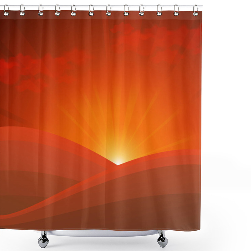 Personality  Sun Rises2 Shower Curtains