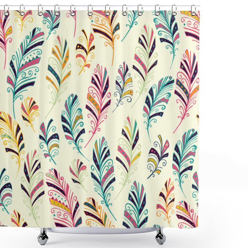 Personality  Dream Catcher Seamless Pattern. Shower Curtains