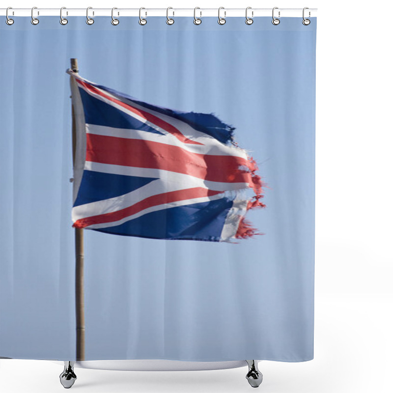 Personality  Tattered Union Jack Flag, UK Shower Curtains