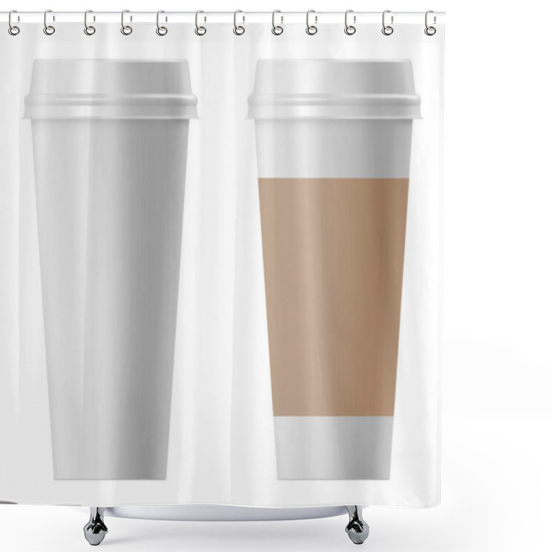 Personality  Paper Coffee Cup Shower Curtains