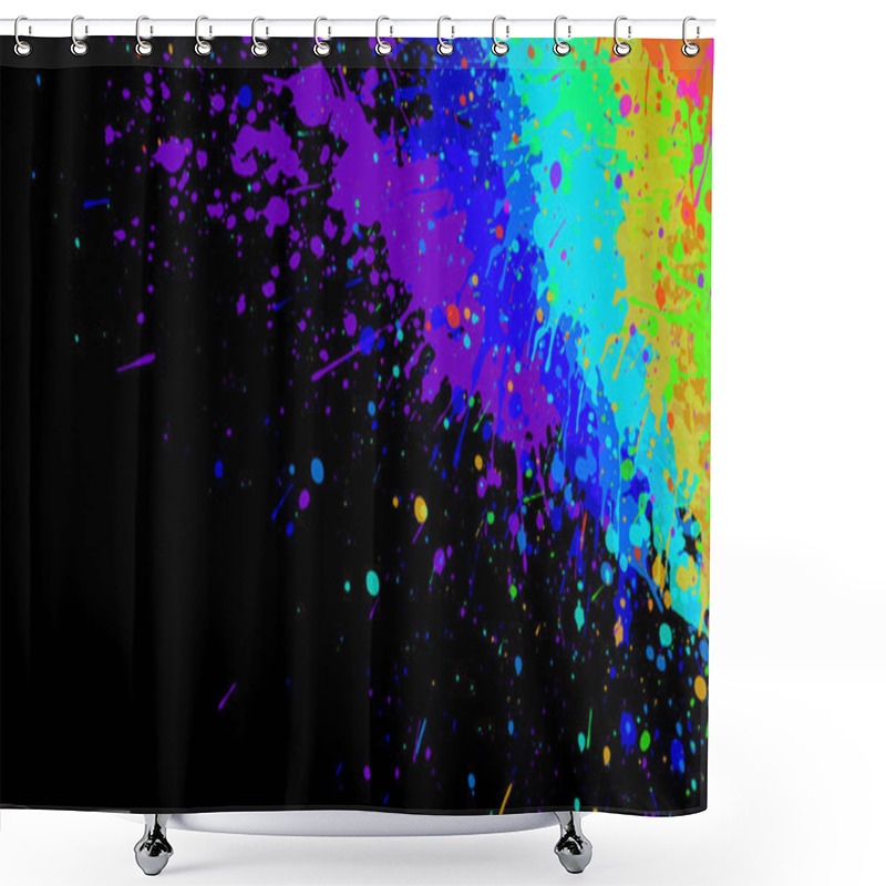 Personality  Wide Format Abstract Grunge Background. Vector EPS10 Without Gradient With Transparency. Place For Text. Paint Splashes Theme. Background For Presentation, Business Card. Digitally Wallpaper. Shower Curtains