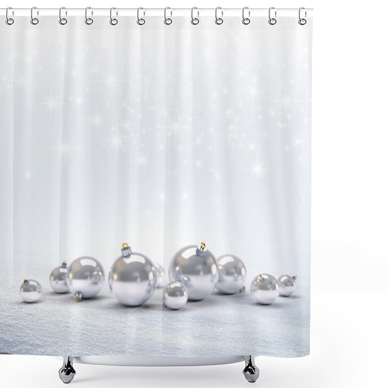 Personality  Christmas Balls Background Shower Curtains