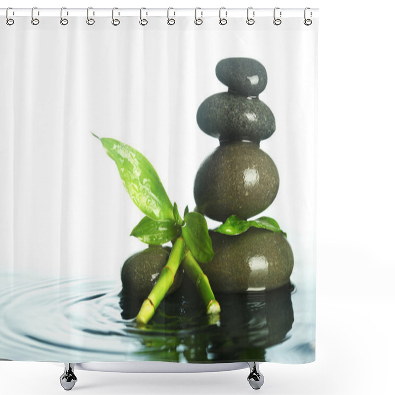 Personality  Stones In Water Shower Curtains