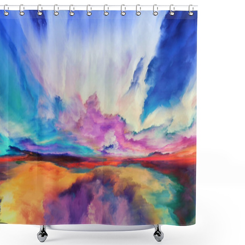 Personality  Accidental Abstract Landscape Shower Curtains