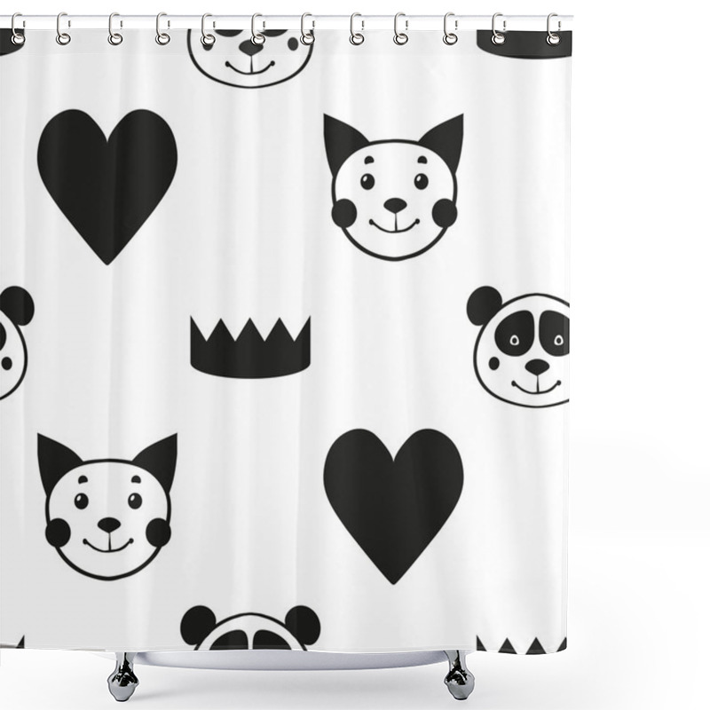 Personality  Childish Cartoon Kittens Shower Curtains