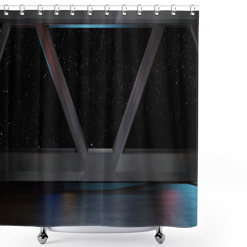 Personality  Space Environment, Ready For Comp Of Your Characters.3D Rendering Shower Curtains