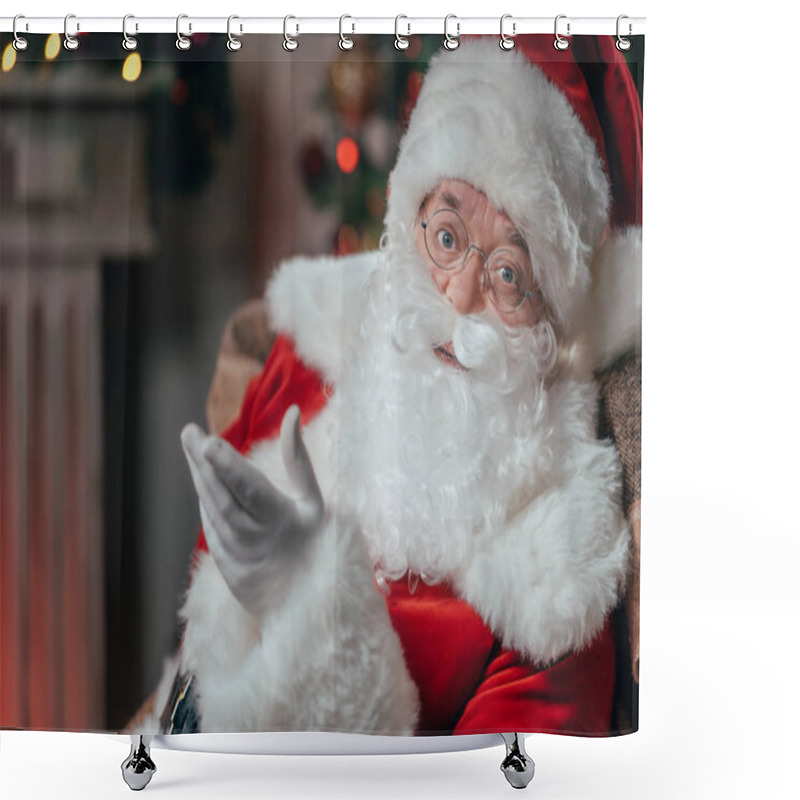 Personality  Santa Sitting In Armchair Shower Curtains