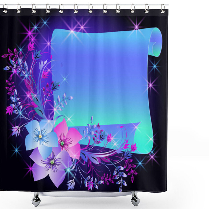 Personality  Flowers And Parchment Shower Curtains