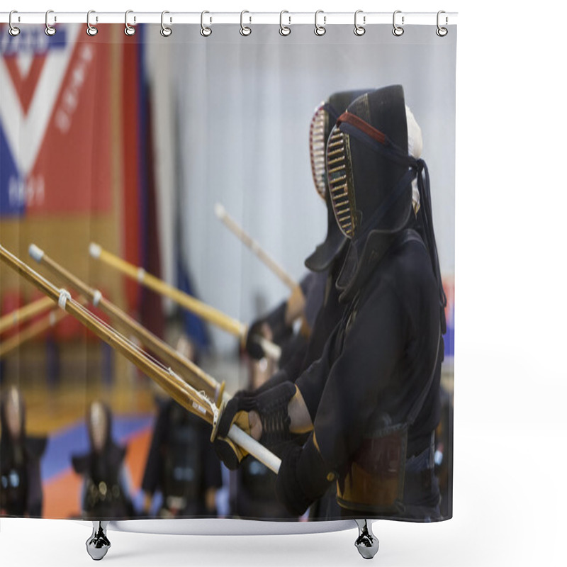 Personality  Demonstration  Of Japanese Traditional Martial Arts Shower Curtains