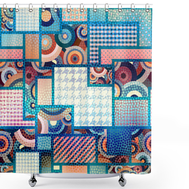 Personality  Abstract Geometric Background Shower Curtains