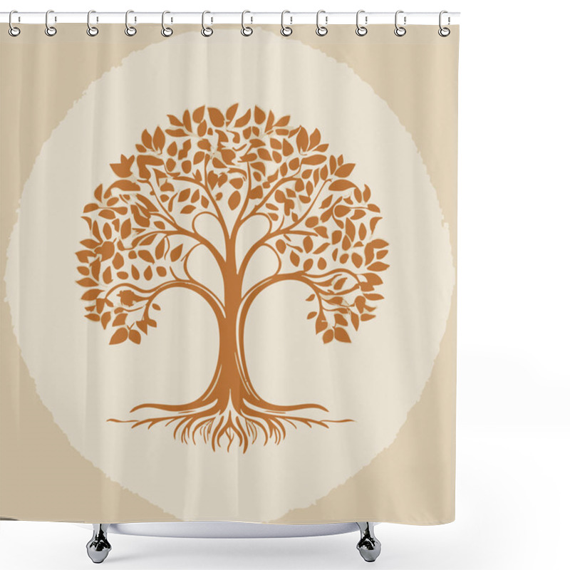 Personality  Abstract Tree Illustration Art Design For Social Media Template Backgrounds. Shower Curtains