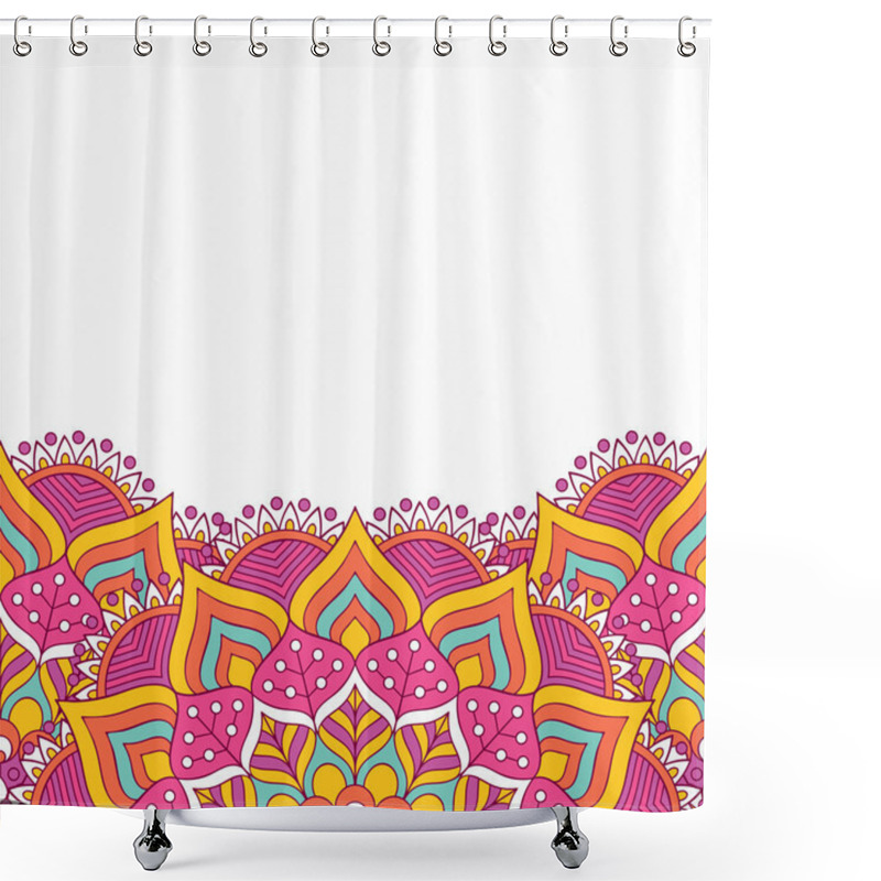 Personality  Mandala Vector Background Shower Curtains