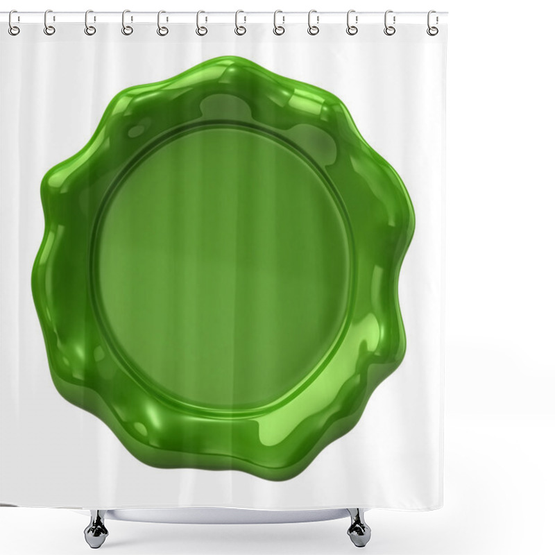 Personality  Green Wax Seal Shower Curtains