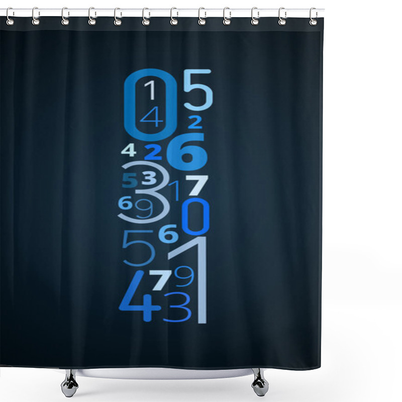 Personality  Exclamation Mark, Vector Font From Numbers Shower Curtains