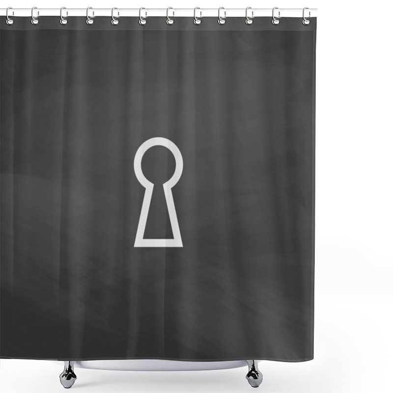 Personality  Keyhole Computer Symbol Shower Curtains