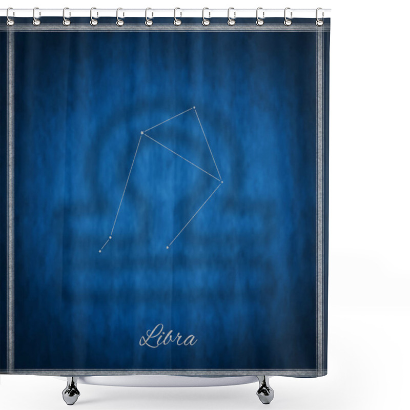 Personality  Libra Zodiac Sign, Constellation Lines, Libra Symbol Shower Curtains