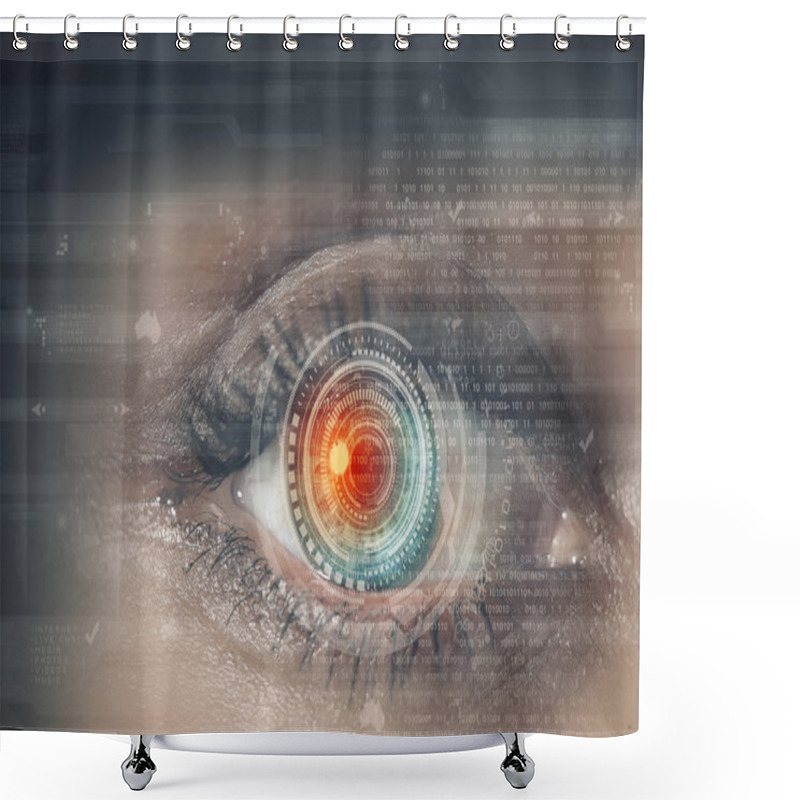 Personality  Eye Identification Shower Curtains