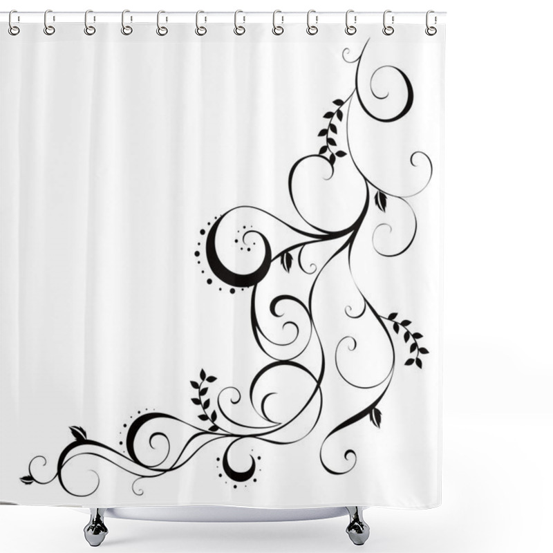 Personality  Vines And Leaves Pattern Shower Curtains