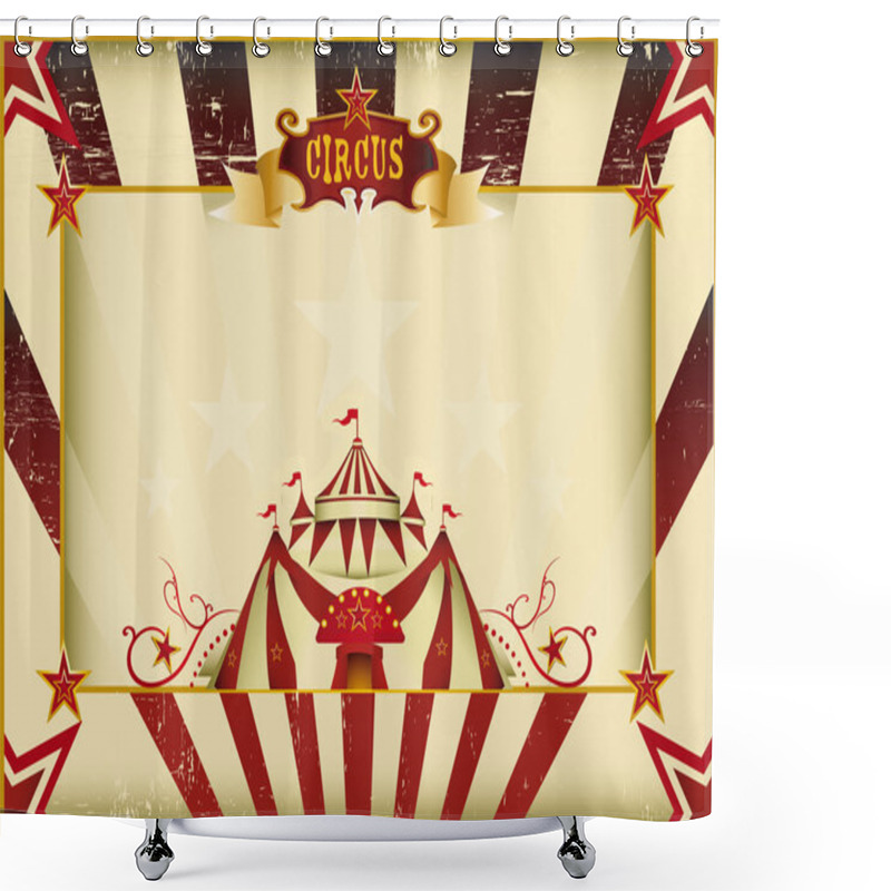 Personality  Horizontal Grunge Circus Shower Curtains